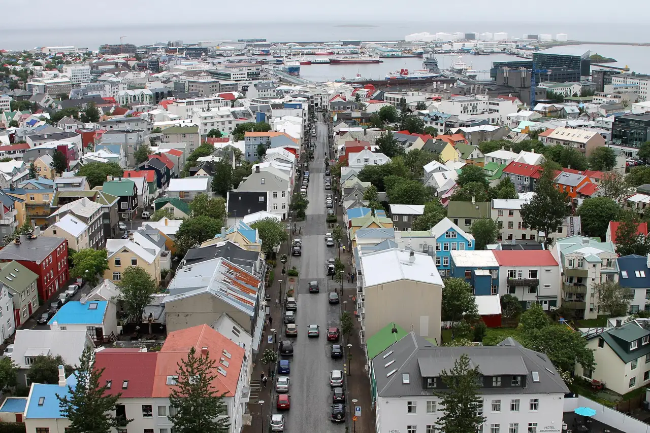 Colourful rooftops of central Reykjavík Colourful rooftops of central Reykjavík
