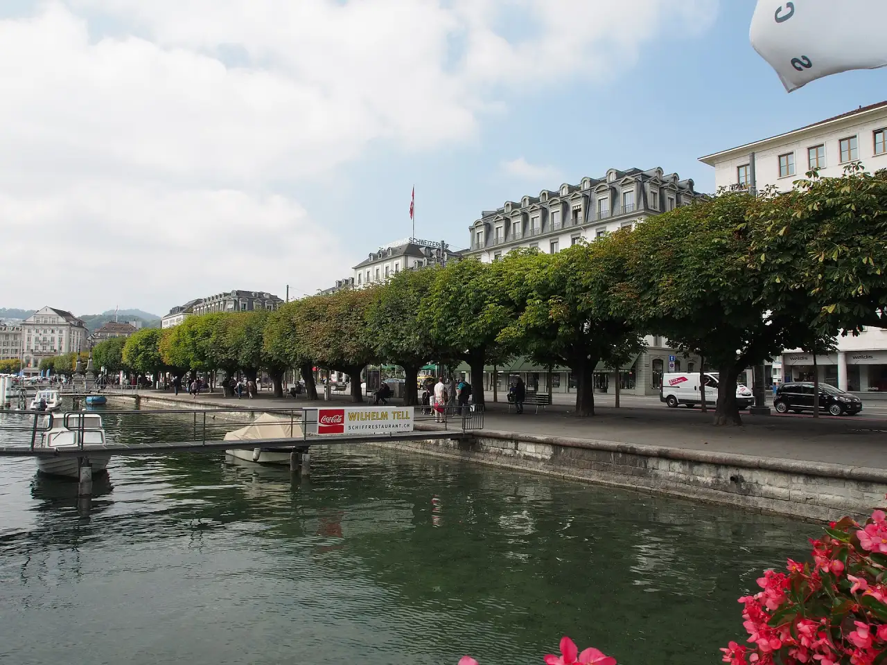 Hotels along the lakefront promenade, Lucerne Hotels along the lakefront promenade, Lucerne