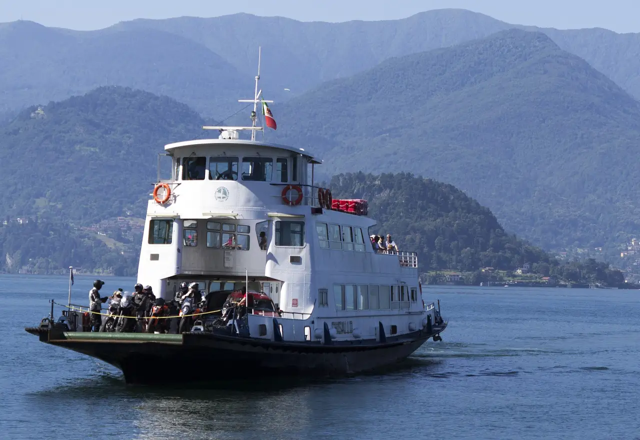 A Lake Como ferry near Varenna