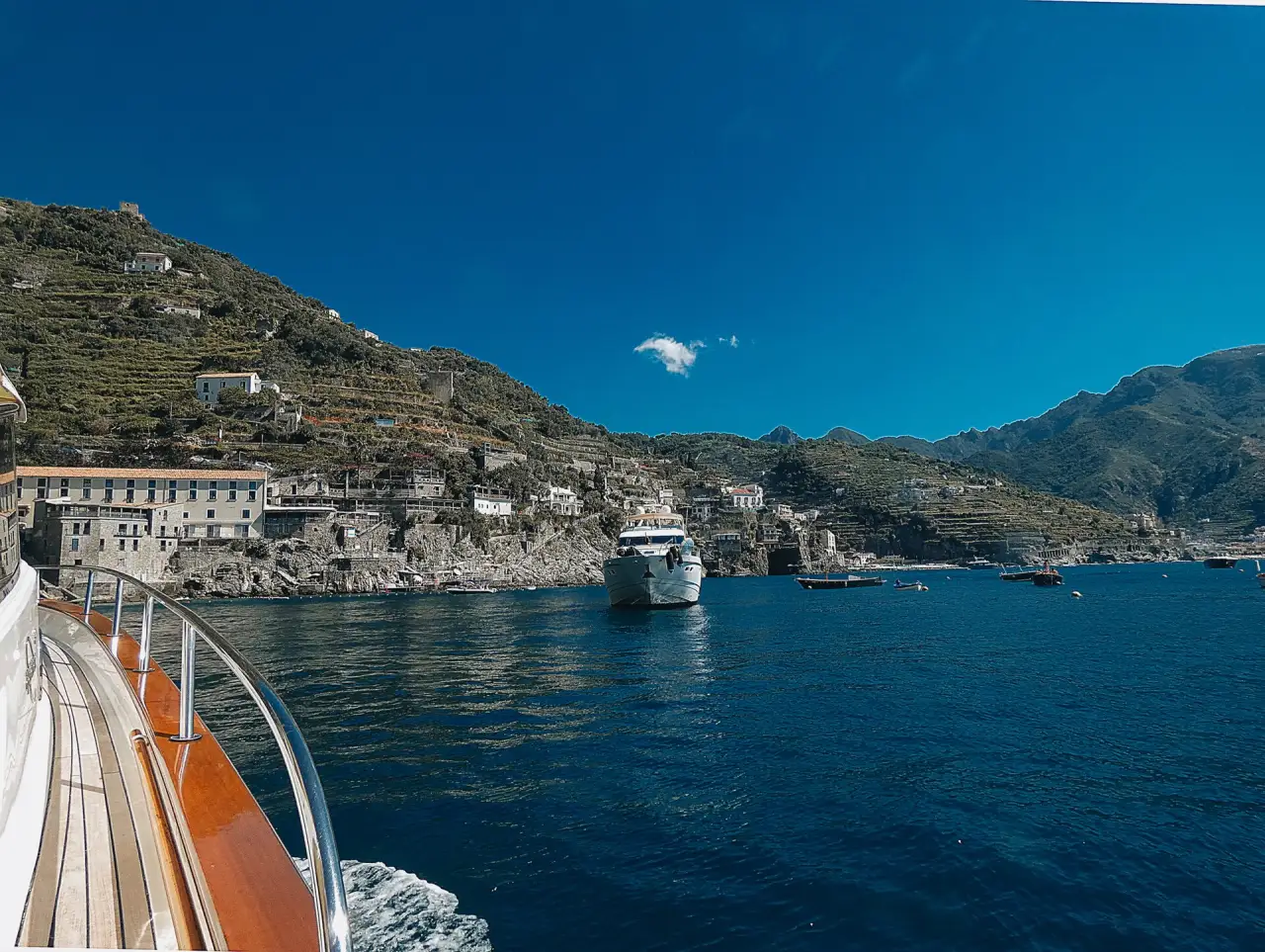 A boat off the Amalfi Coast