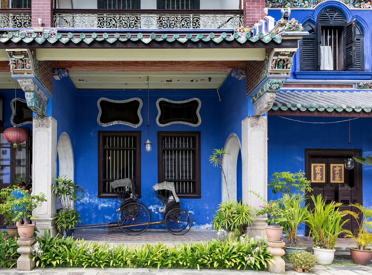 Cheong Fatt Tze, the Blue Mansion, now a heritage hotel in George Town Cheong Fatt Tze, the Blue Mansion, now a heritage hotel in George Town