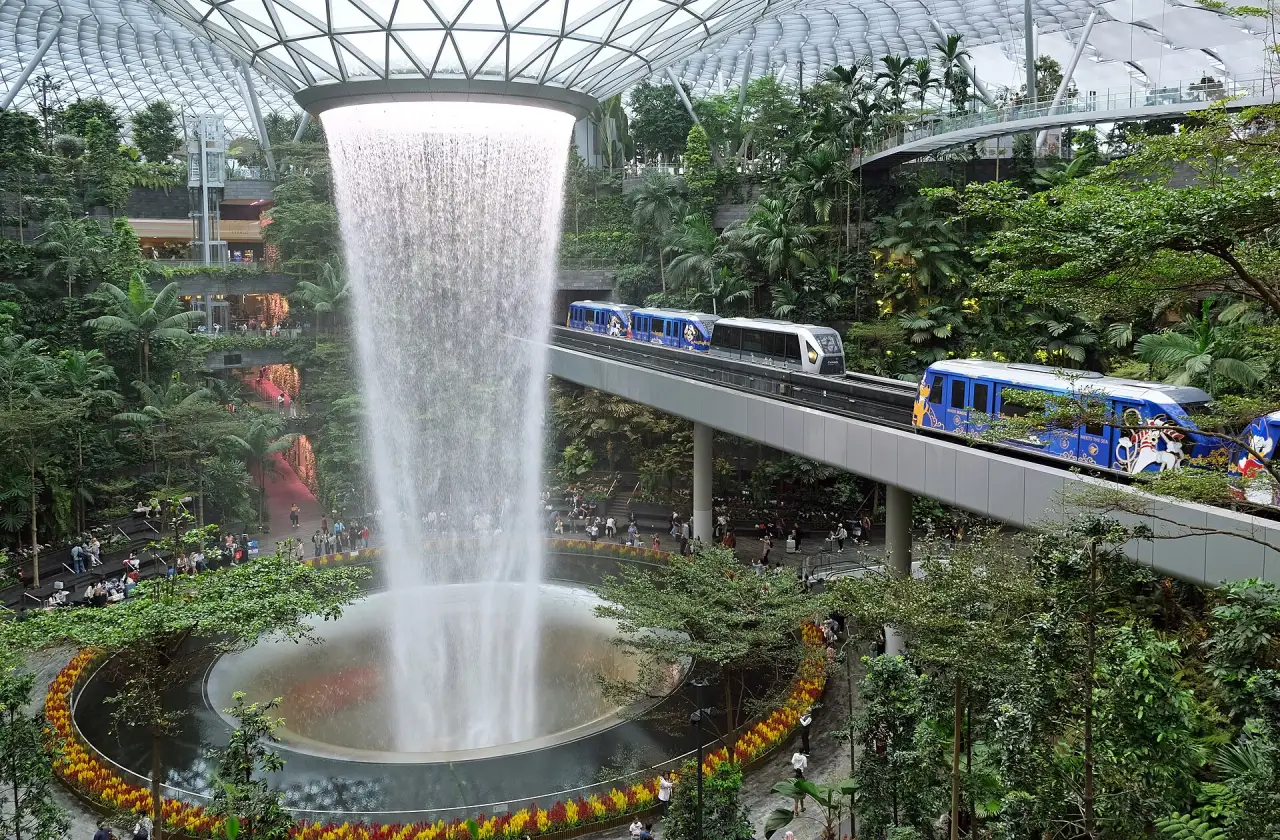 The Rain Vortex inside Jewel, Changi Airport