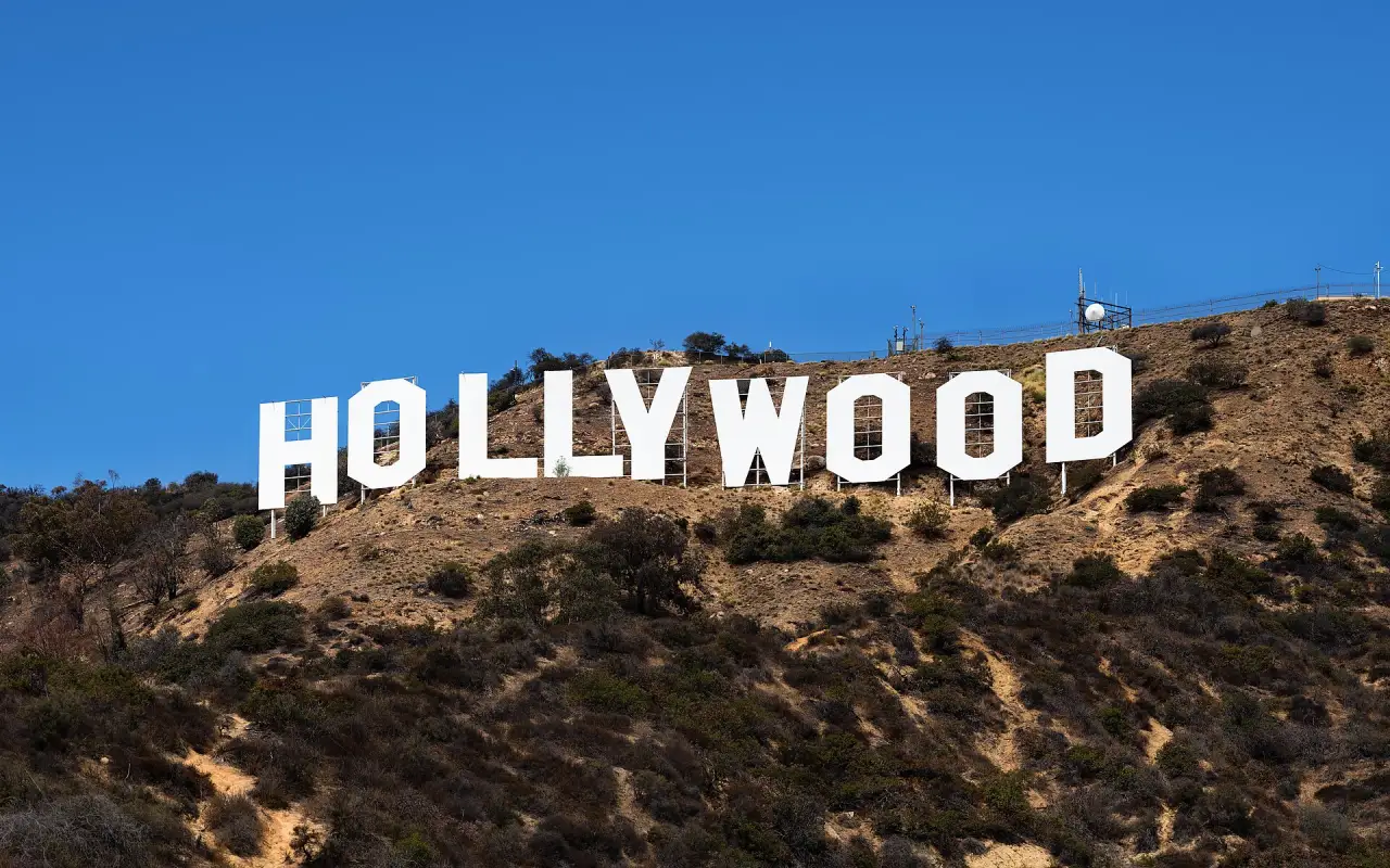 The Hollywood Sign in the Hollywood Hills